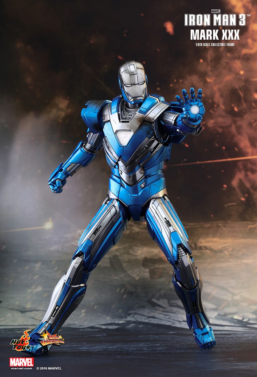 blue iron man toy
