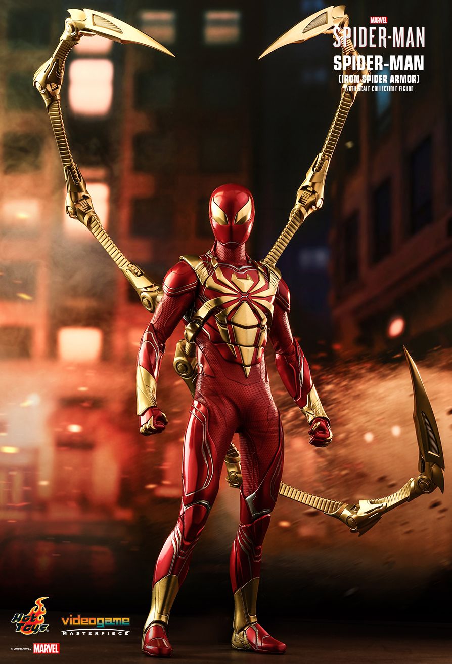 hot toys iron spider poses